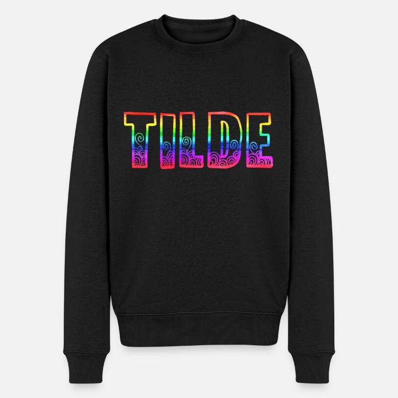 tilde rs regenbogen - Männer Premium Bio Pullover - Schwarz