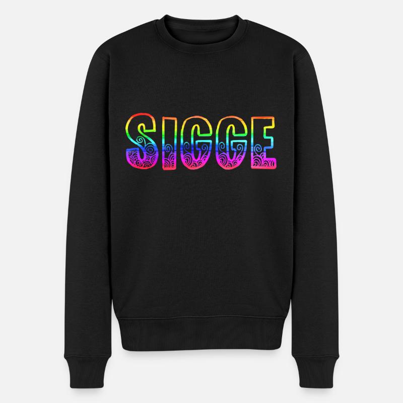 sigge rs rainbow - Men's Premium Organic Jumper - black