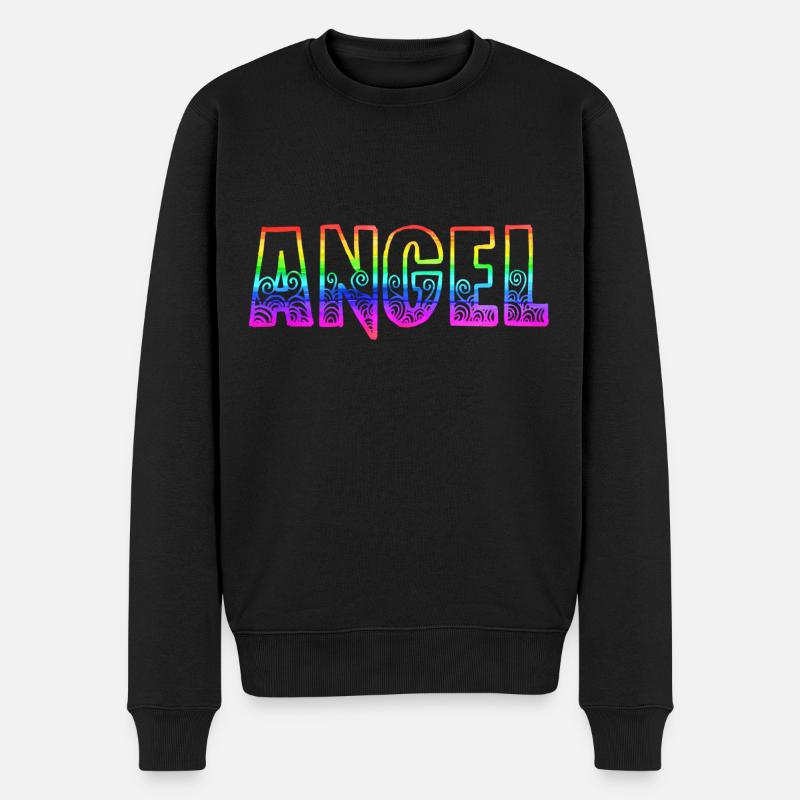 Angel RS Arc-en-ciel - Pull Premium bio Homme - noir