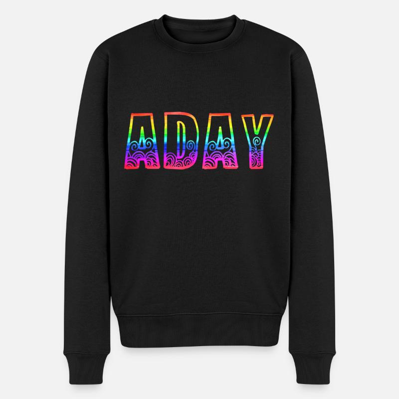 aday rs regenbogen - Männer Premium Bio Pullover - Schwarz