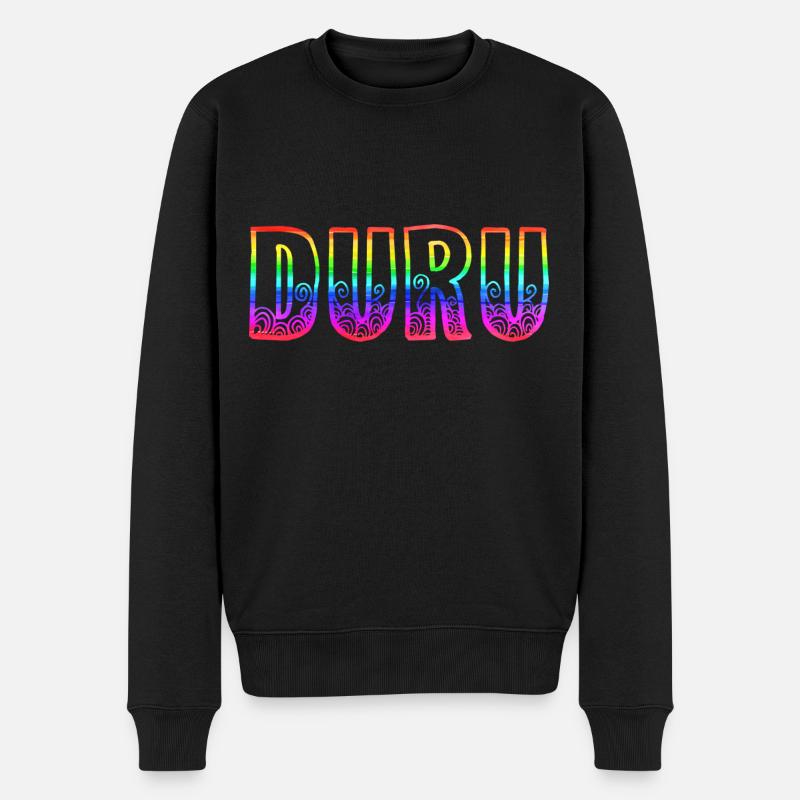 Duru RS Rainbow - Men's Premium Organic Jumper - black