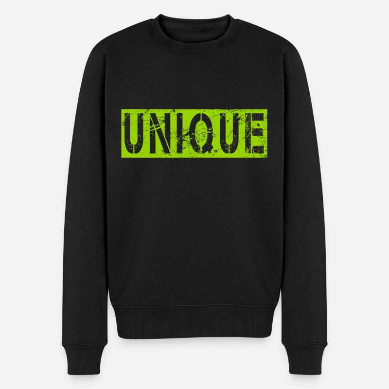 unique - Männer Premium Bio Pullover - Schwarz