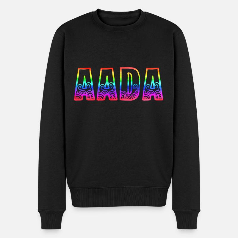 aada rs regenbogen - Männer Premium Bio Pullover - Schwarz