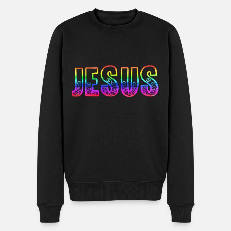 L’arc-en-ciel de Jésus - Pull Premium bio Homme - noir