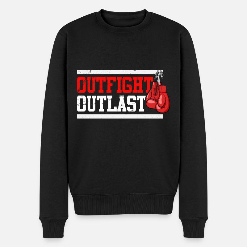 Outfight Outlast Boxing - Männer Premium Bio Pullover - Schwarz
