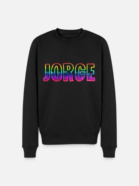 Jorge RS Rainbow - Men's Premium Organic Jumper - black