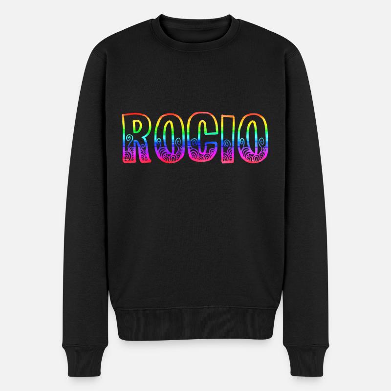 rocio rs regenbogen - Männer Premium Bio Pullover - Schwarz