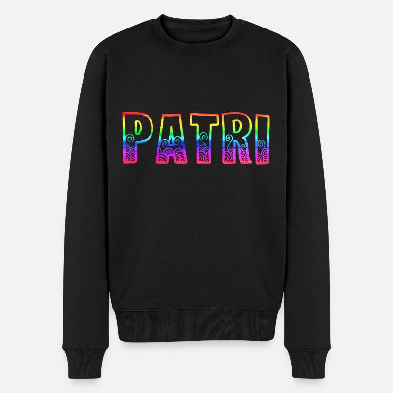 patri rs regenbogen - Männer Premium Bio Pullover - Schwarz