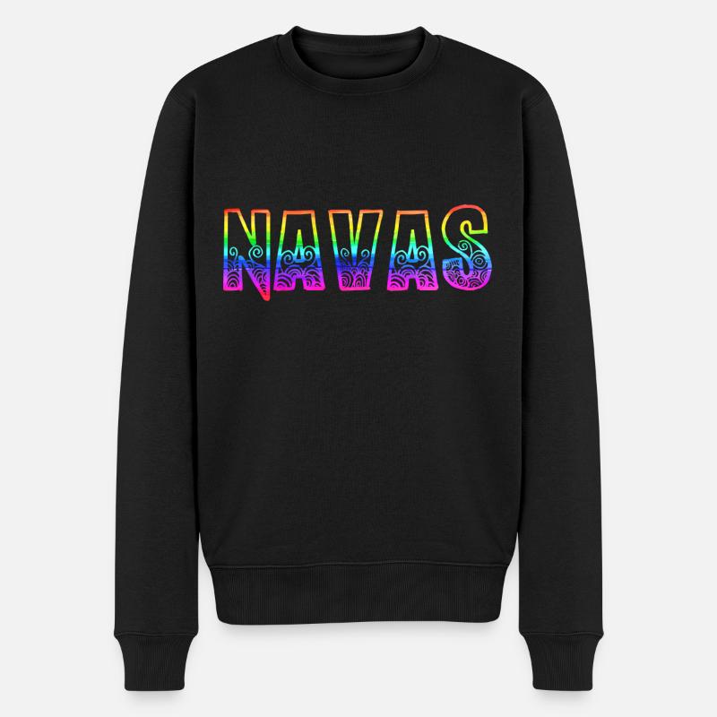 navas rs regenbogen - Männer Premium Bio Pullover - Schwarz