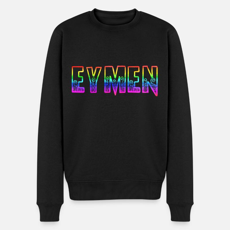 eymen rs regenbogen - Männer Premium Bio Pullover - Schwarz