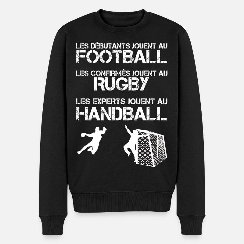Les experts jouent au handball - Pull Premium bio Homme - noir