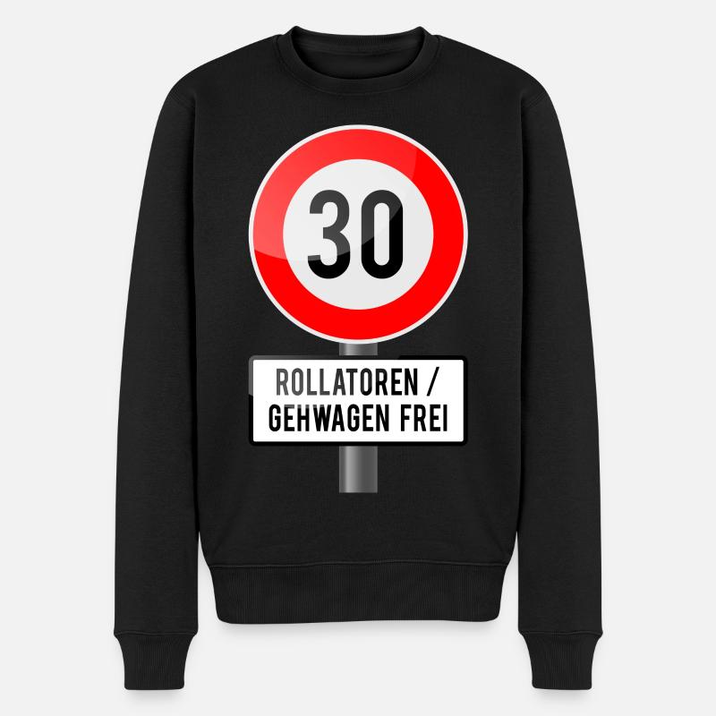 30 marcheur - Pull Premium bio Homme - noir