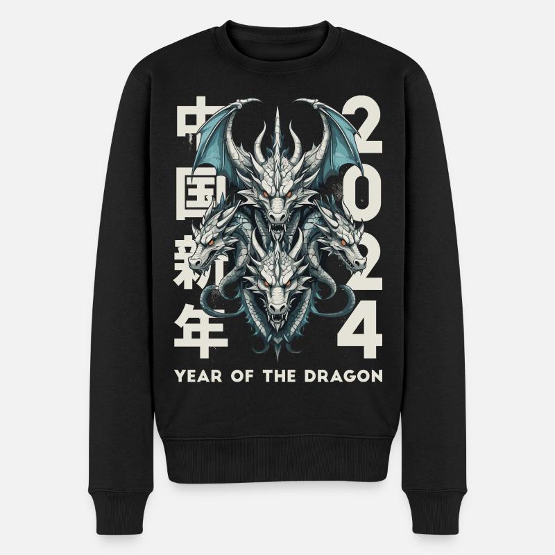 Dragons chinois - Pull Premium bio Homme - noir