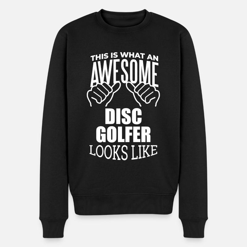 Discgolf - Männer Premium Bio Pullover - Schwarz