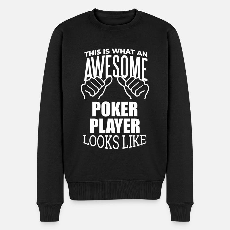 poker - Pull Premium bio Homme - noir