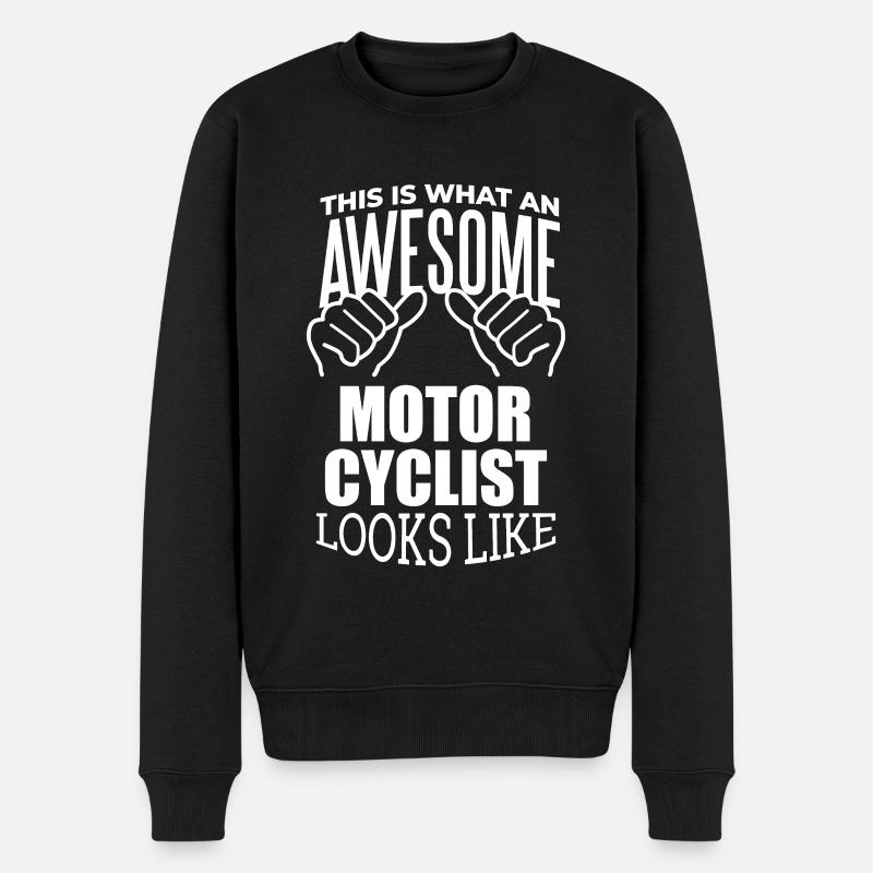 motocyclette - Pull Premium bio Homme - noir