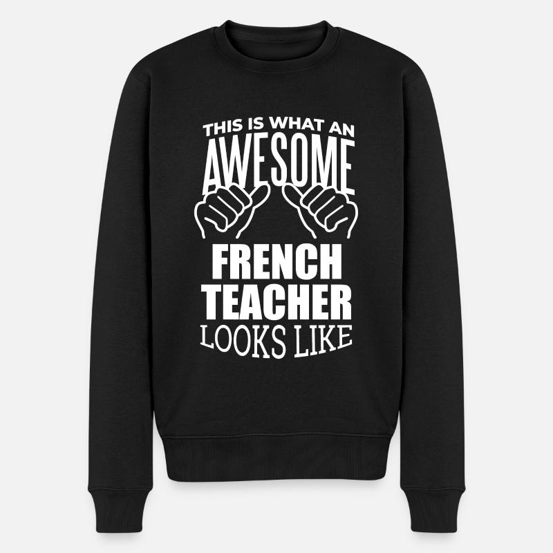 Français - Pull Premium bio Homme - noir