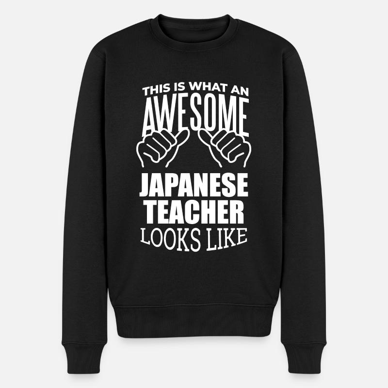 Japanisch - Männer Premium Bio Pullover - Schwarz