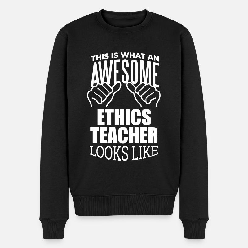 Ethik - Männer Premium Bio Pullover - Schwarz