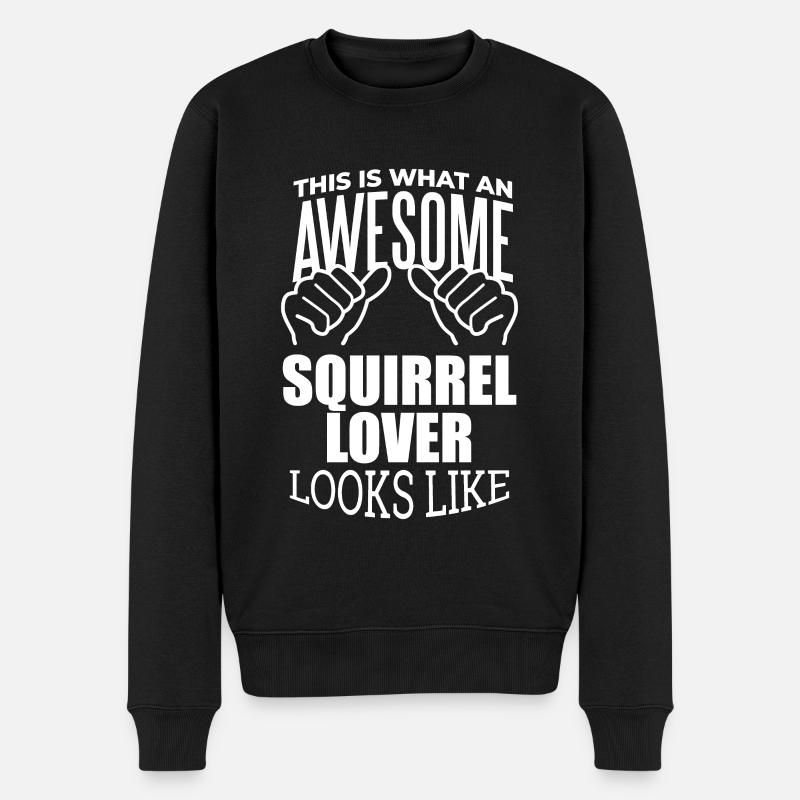 écureuil - Pull Premium bio Homme - noir