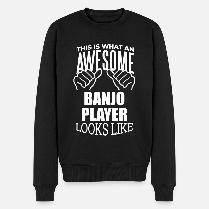 Banjo - Männer Premium Bio Pullover - Schwarz