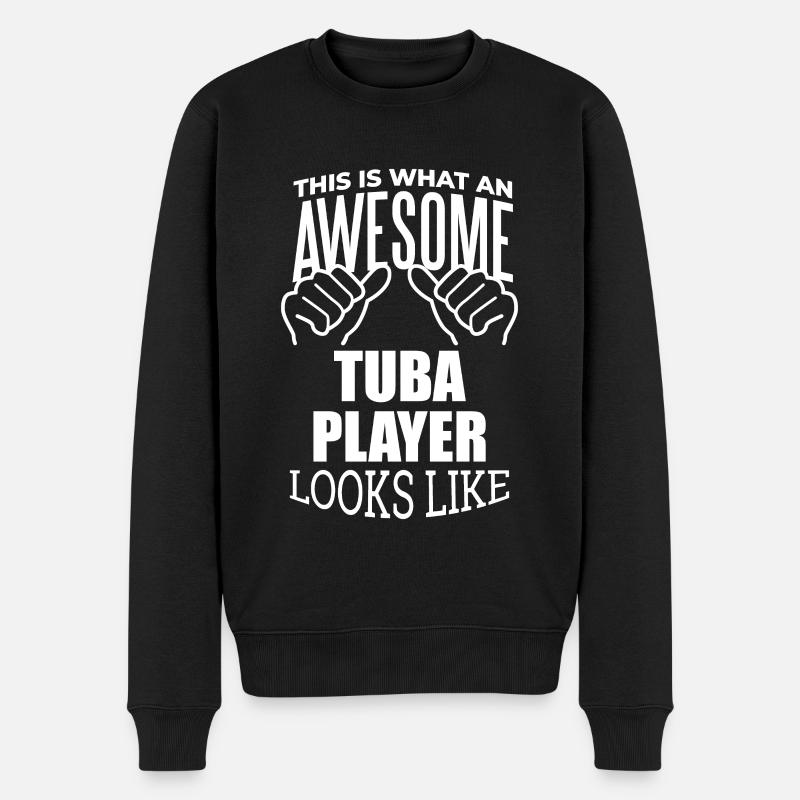 Tuba - Männer Premium Bio Pullover - Schwarz