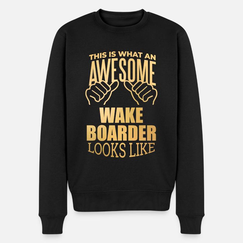 wakeboard - Pull Premium bio Homme - noir