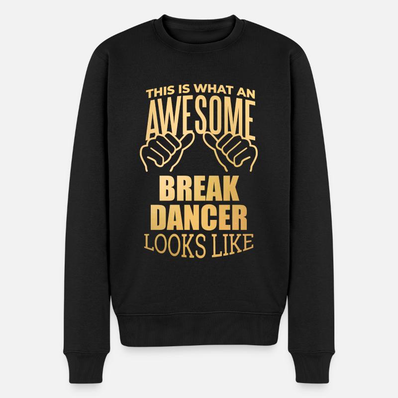 Breakdancer - Männer Premium Bio Pullover - Schwarz