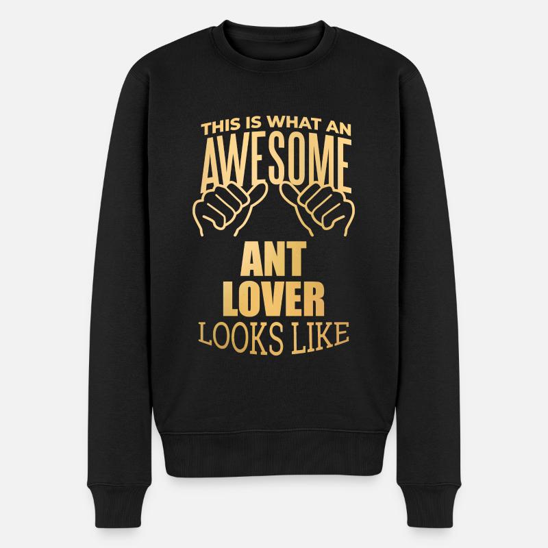 Ameise - Männer Premium Bio Pullover - Schwarz
