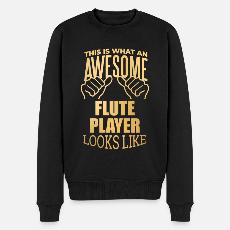 flûte - Pull Premium bio Homme - noir