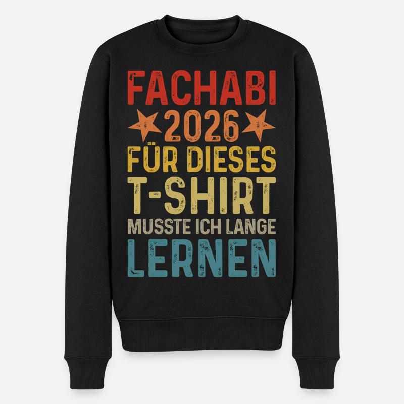 Fachabi 2026 Abschluss T-Shirt  - Männer Premium Bio Pullover - Schwarz