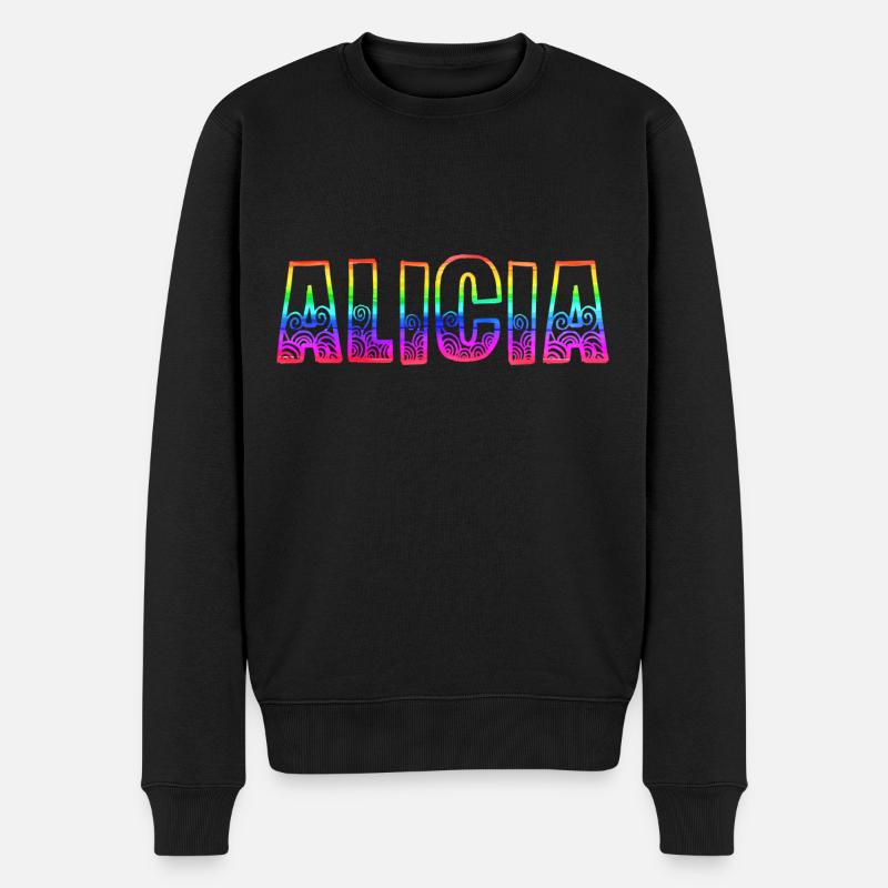 alicia rs regenbogen - Männer Premium Bio Pullover - Schwarz