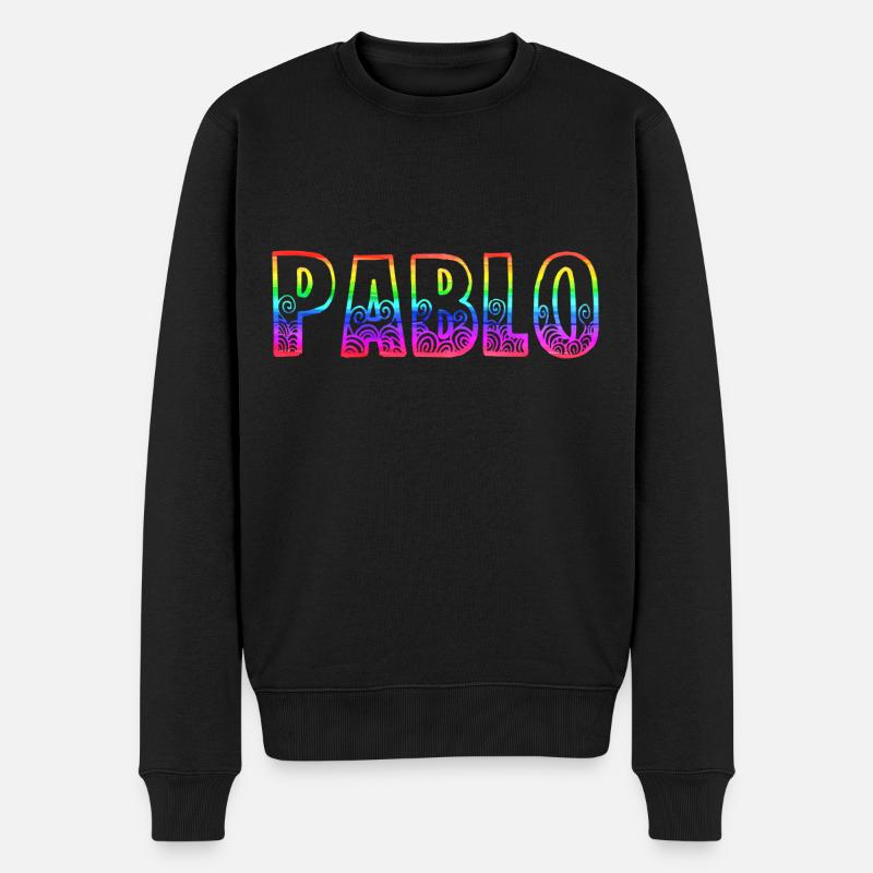 pablo rs regenbogen - Männer Premium Bio Pullover - Schwarz