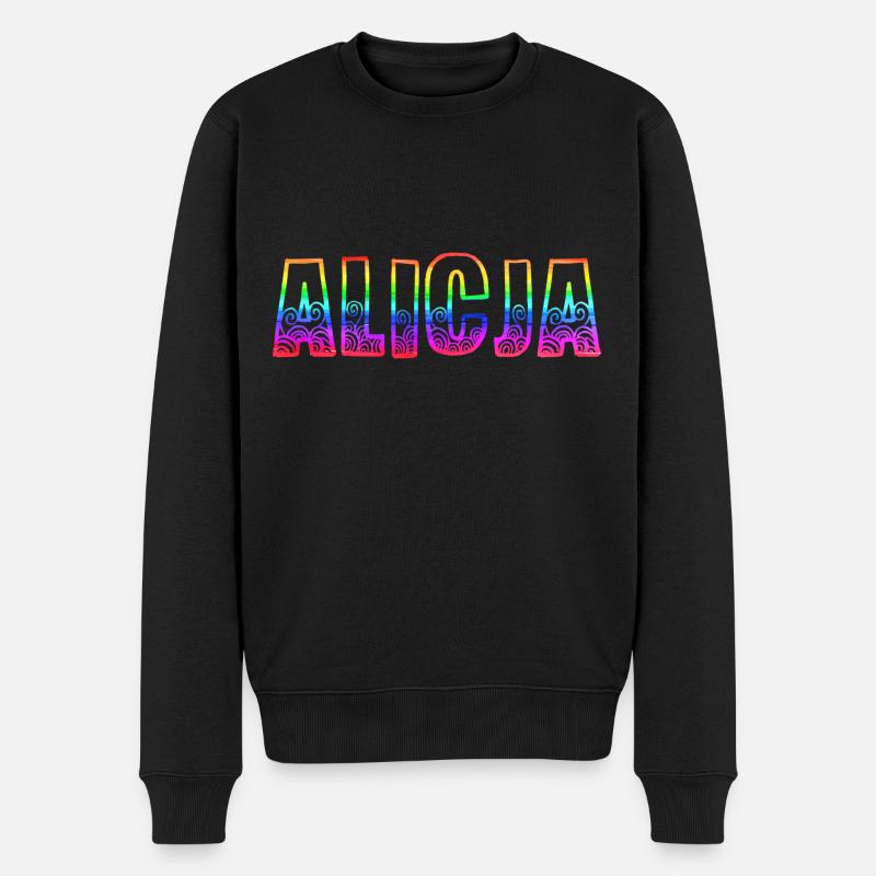 alicja rs regenbogen - Männer Premium Bio Pullover - Schwarz