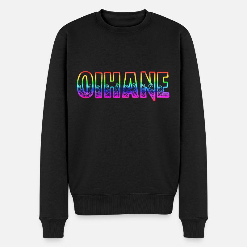 oihane rs regenbogen - Männer Premium Bio Pullover - Schwarz