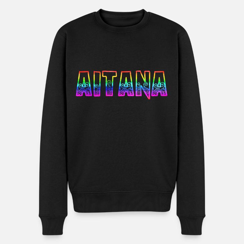 aitana rs regenbogen - Männer Premium Bio Pullover - Schwarz