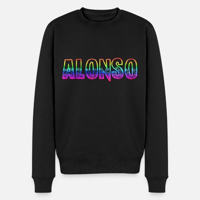 Alonso RS Arc-en-ciel - Pull Premium bio Homme - noir