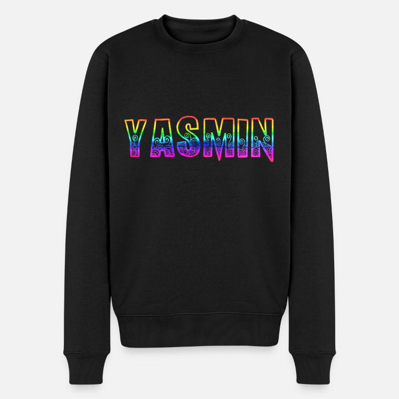 yasmin rs regenbogen - Männer Premium Bio Pullover - Schwarz