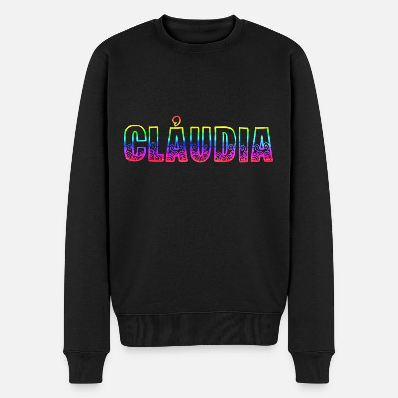 Claudia RS Arc-en-ciel - Pull Premium bio Homme - noir