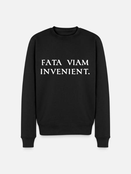 fate finds its way white - Men's Premium Organic Jumper - black