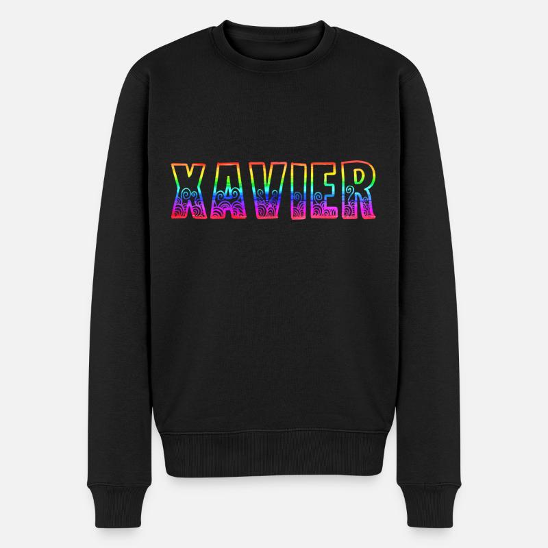 xavier rs regenbogen - Männer Premium Bio Pullover - Schwarz