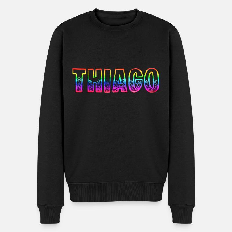 Thiago RS Arc-en-ciel - Pull Premium bio Homme - noir