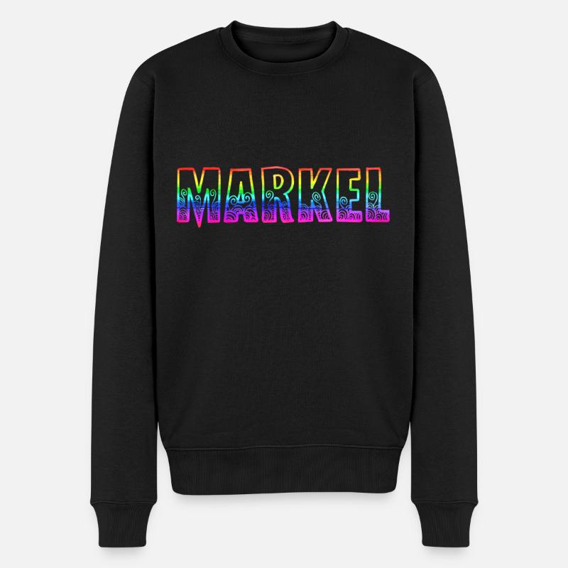markel rs regenbogen - Männer Premium Bio Pullover - Schwarz