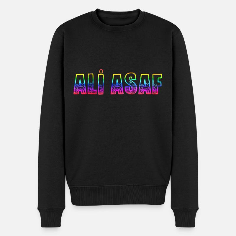 Ali Asaf RS Arc-en-ciel - Pull Premium bio Homme - noir