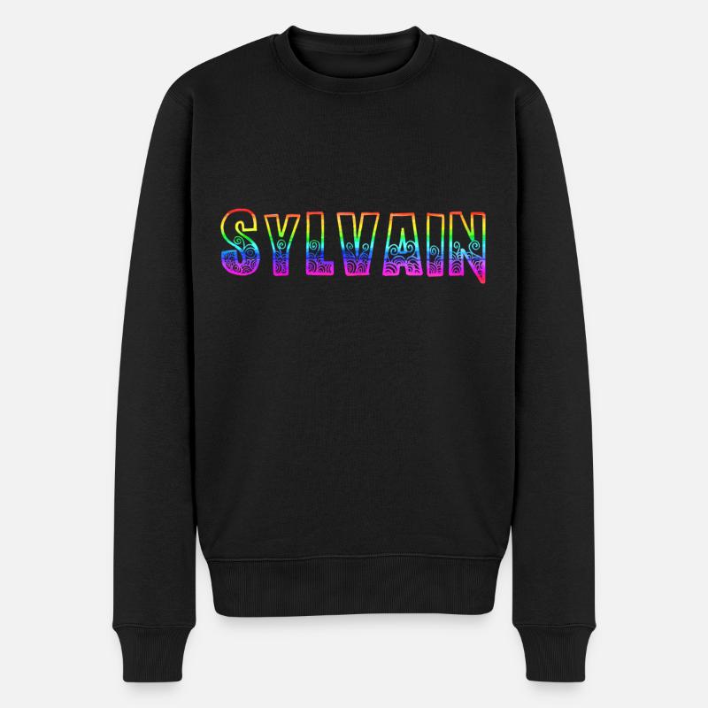 sylvain rs arc-en-ciel - Pull Premium bio Homme - noir