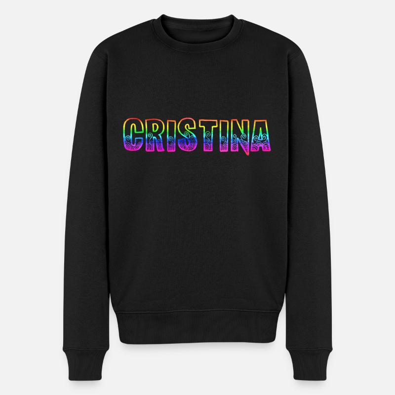 cristina rs arc-en-ciel - Pull Premium bio Homme - noir