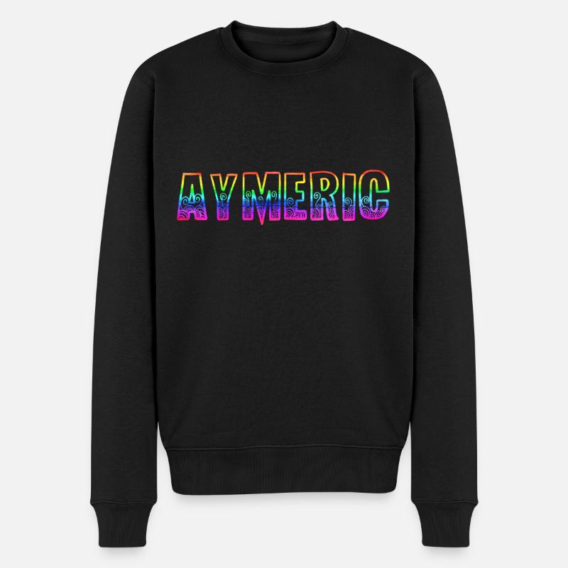 aymeric rs regenbogen - Männer Premium Bio Pullover - Schwarz