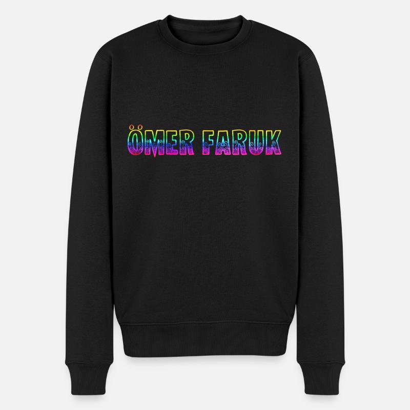 ömer faruk rs regenbogen - Männer Premium Bio Pullover - Schwarz