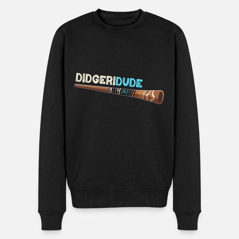 Didgeridude - Männer Premium Bio Pullover - Schwarz