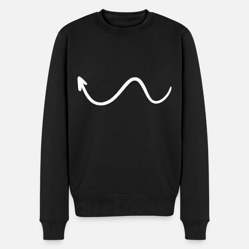 Flèche dessin esquisse blanc - Pull Premium bio Homme - noir